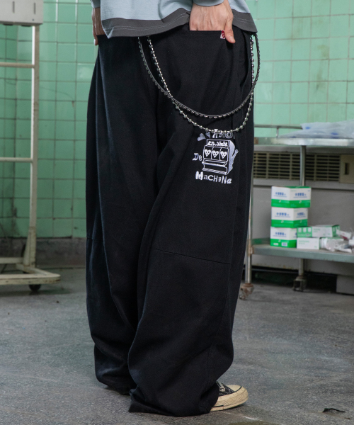 GP084 알리 와이드 워크 팬츠 (BLACK)