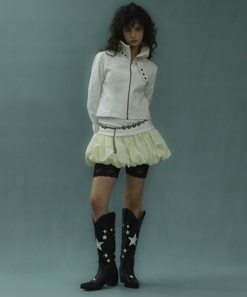 Balloon Mini Skirt Ivory