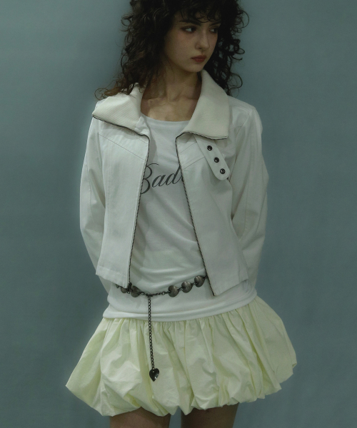 Balloon Mini Skirt Ivory