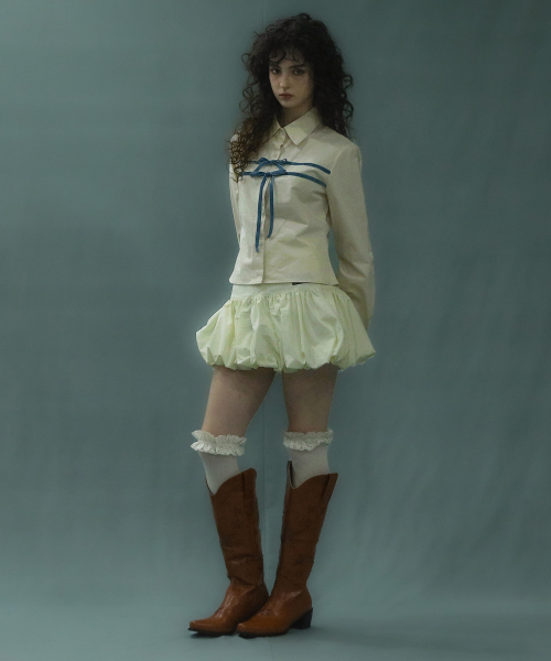 Balloon Mini Skirt Ivory