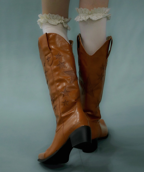 Leather Cowboy Boots Brown