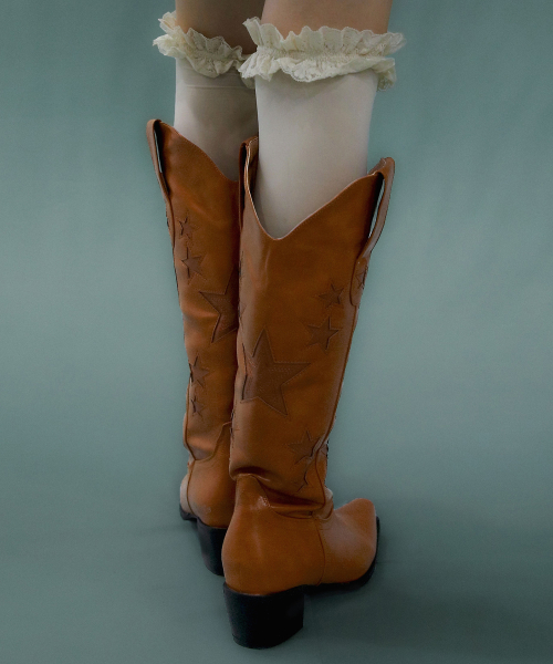 Leather Cowboy Boots Brown