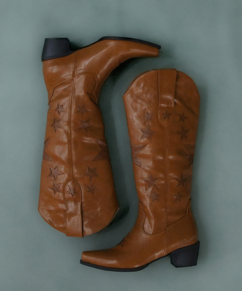 Leather Cowboy Boots Brown