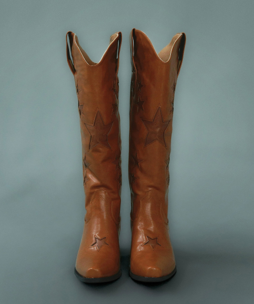 Leather Cowboy Boots Brown