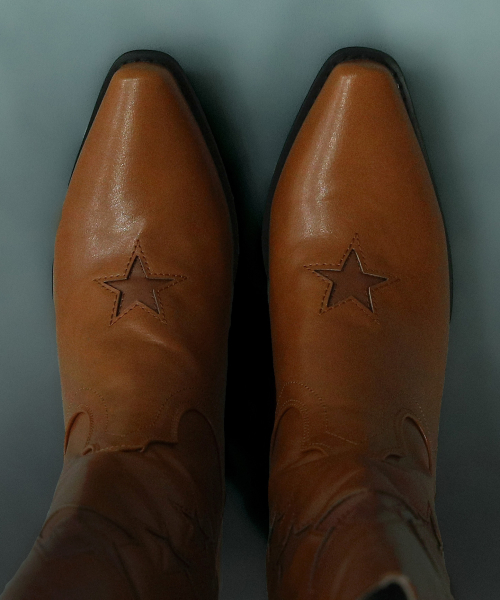 Leather Cowboy Boots Brown