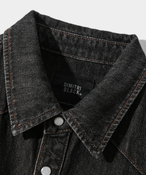 BIO WESTERN DENIM SHIRT_DUST BLACK
