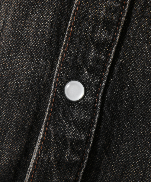 BIO WESTERN DENIM SHIRT_DUST BLACK