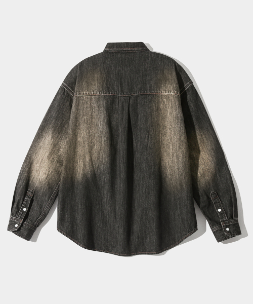 BIO WESTERN DENIM SHIRT_DUST BLACK