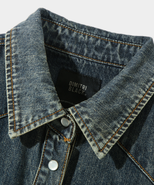 BIO WESTERN DENIM SHIRT_DUST INDIGO