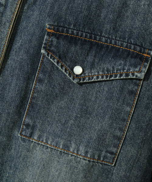 BIO WESTERN DENIM SHIRT_DUST INDIGO