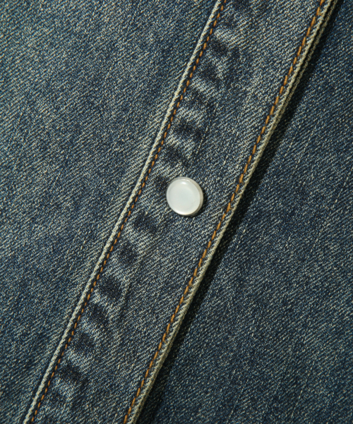 BIO WESTERN DENIM SHIRT_DUST INDIGO