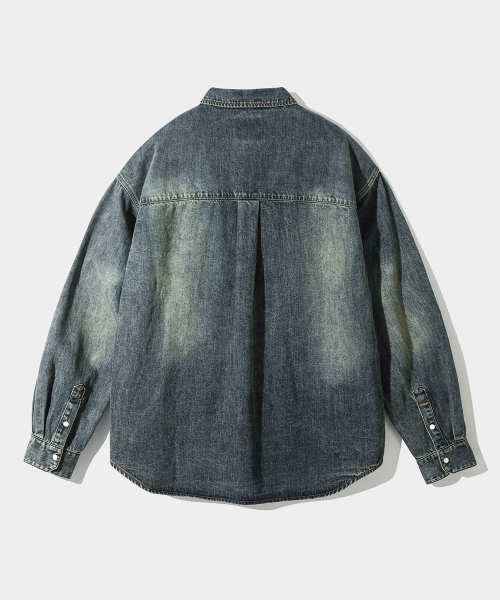 BIO WESTERN DENIM SHIRT_DUST INDIGO