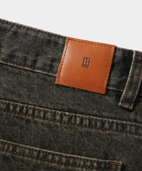 BIO WASHING WIDE CARPENTER DENIM PANTS_DUST BLACK