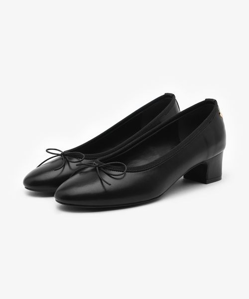 Moellin Round Ribbon Pumps Heel (4cm)