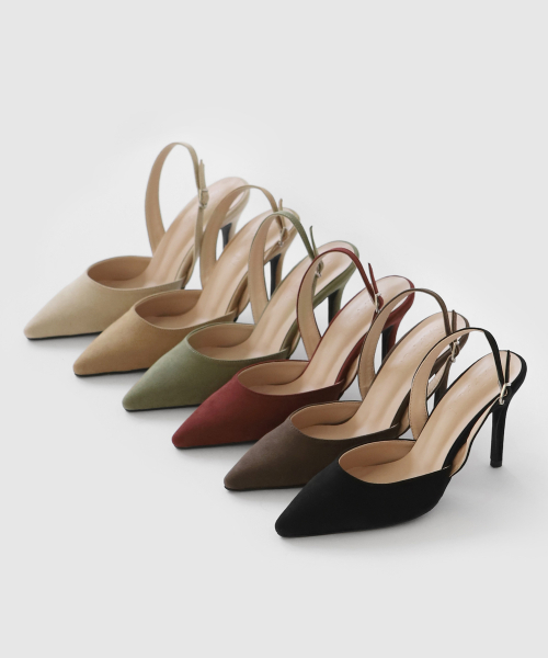 Twilly Suede Slingback Heels (5/7/9cm)