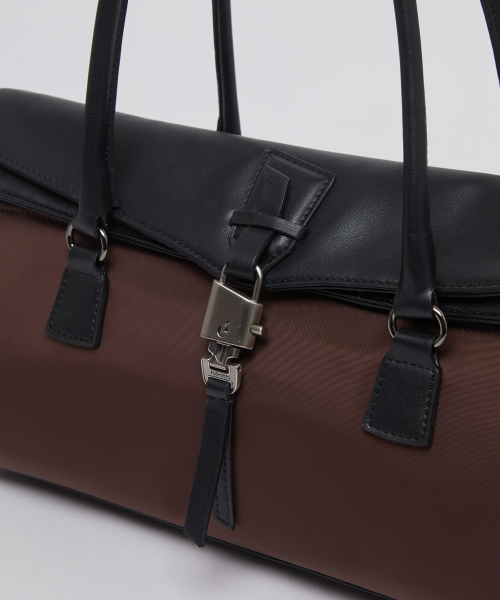 Luv lock duffle bag(Nylon brown)_OVBAX24520DKB