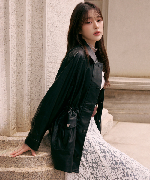 LEATHER POCKET JACKET BLACK