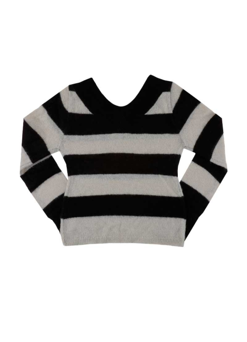 PONY STRIPE KNIT / BLACK