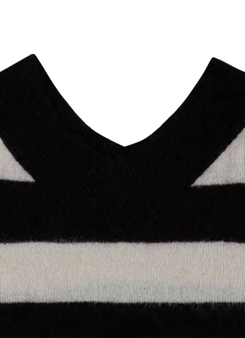 PONY STRIPE KNIT / BLACK