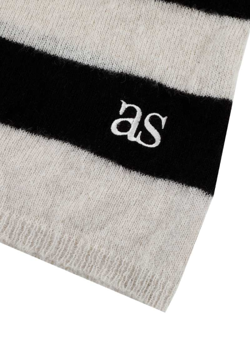 PONY STRIPE KNIT / BLACK