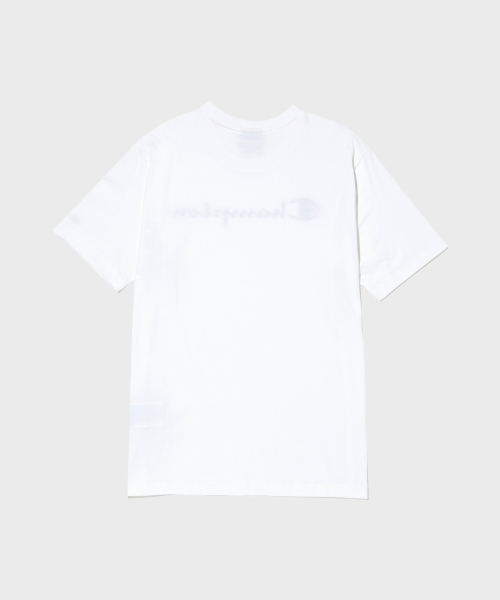 빅 스크립트 로고 코튼 반팔 티셔츠 White
