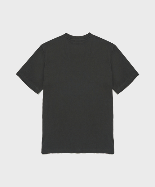 Embroidery C 로고 코튼 반팔 티셔츠 Charcoal Grey