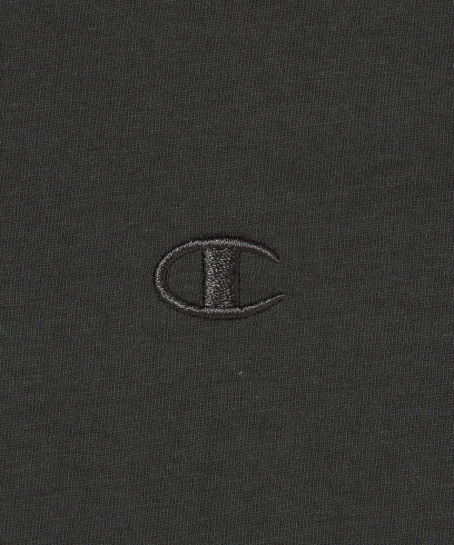 Embroidery C 로고 코튼 반팔 티셔츠 Charcoal Grey