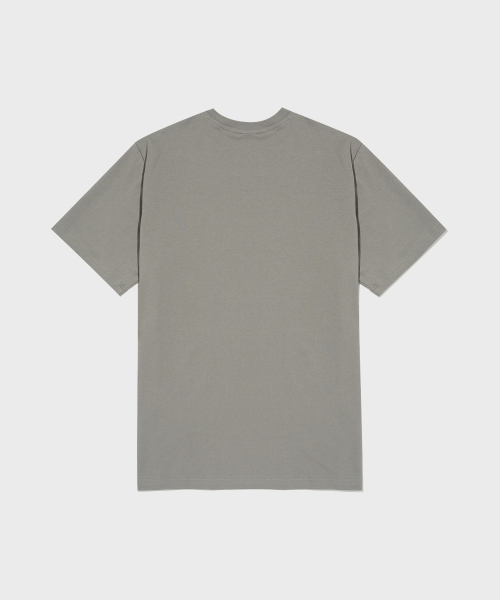 Embroidery C 로고 코튼 반팔 티셔츠 Dark Grey