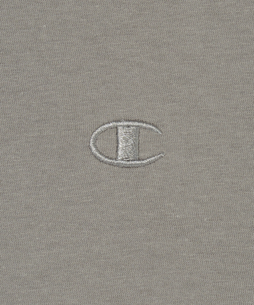 Embroidery C 로고 코튼 반팔 티셔츠 Dark Grey