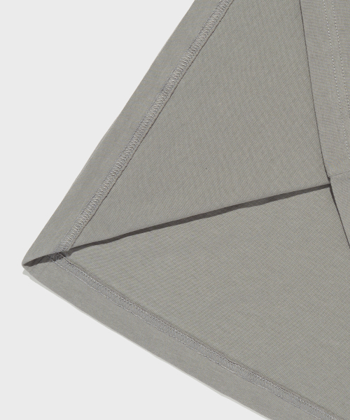 Embroidery C 로고 코튼 반팔 티셔츠 Dark Grey