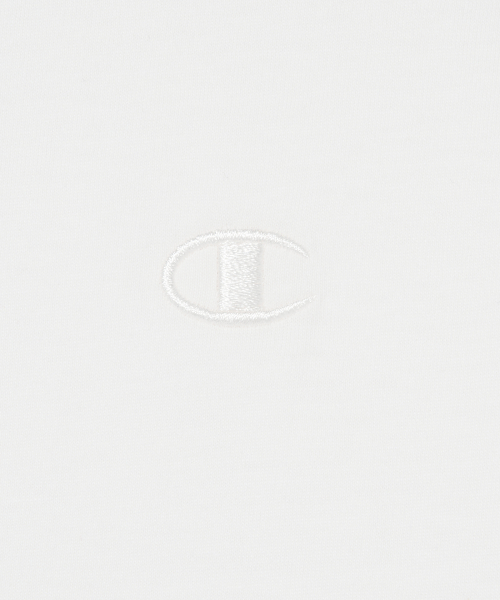 Embroidery C 로고 코튼 반팔 티셔츠 White