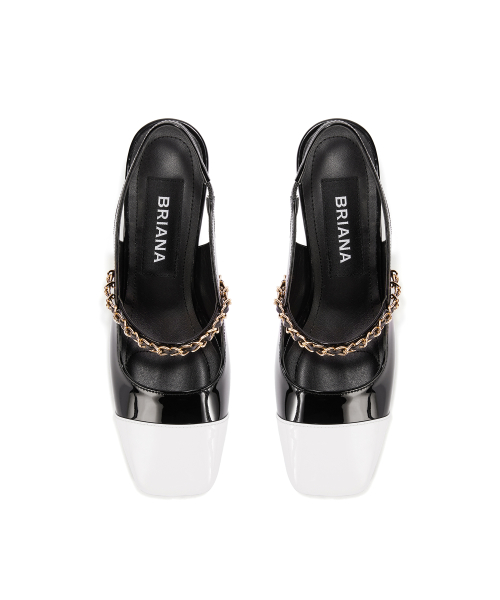 Square Maryjane Slingback [Black Patent]