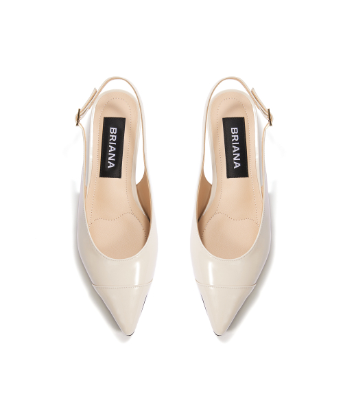 Stiletto Slingback [Cream Patent]