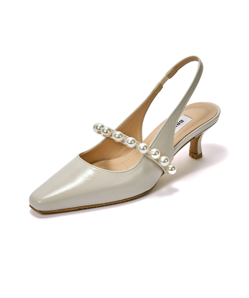 Pearl Slingback [Cream Patent]