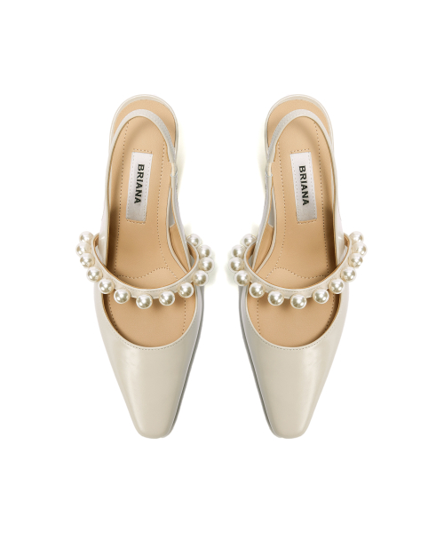 Pearl Slingback [Cream Patent]