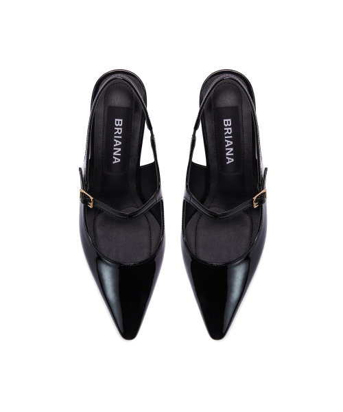 Stiletto Maryjane Slingback [Black Patent]