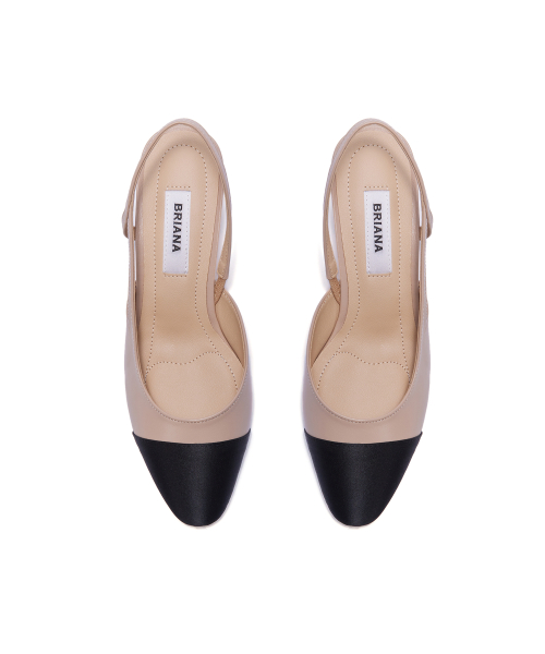 Two-tone Combi Slingback [Skin Beige]