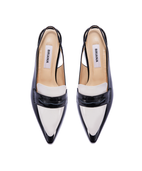 Two-tone Combi Slingback [Black&Cream]