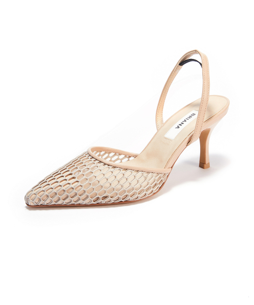 Mesh Slingback [Beige]