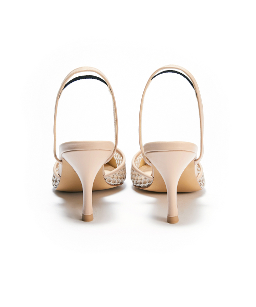 Mesh Slingback [Beige]