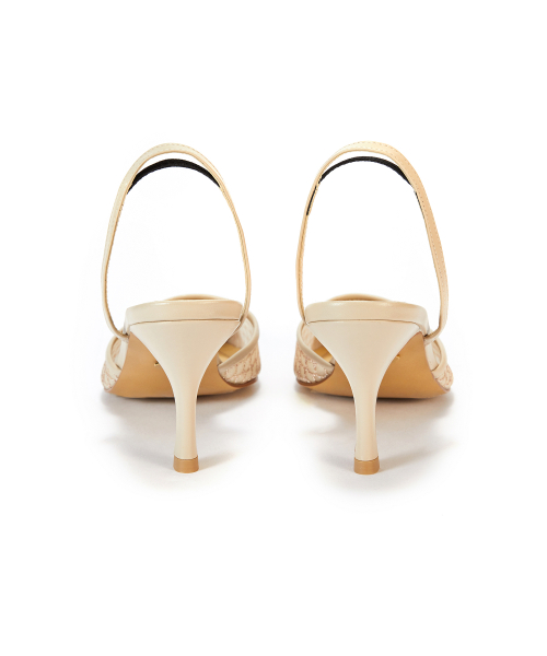 Mesh Slingback [Beige Glitter]