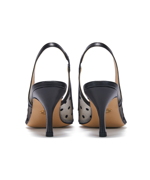 Dotted Mesh Slingback [블랙]