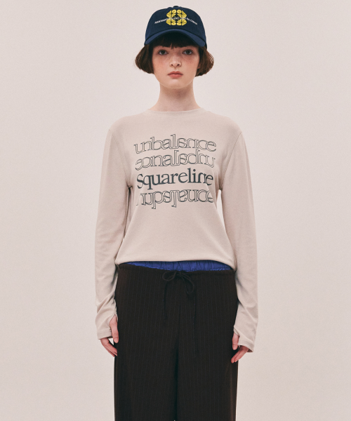 Unbalance Long Sleeves_Beige