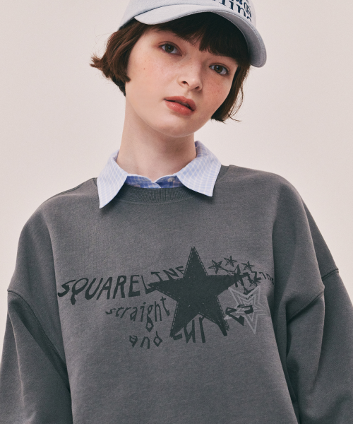 Letter Star Sweatshirts - 3color