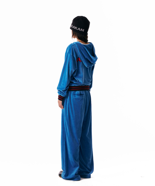 98 Patch Velour Pants (Blue)
