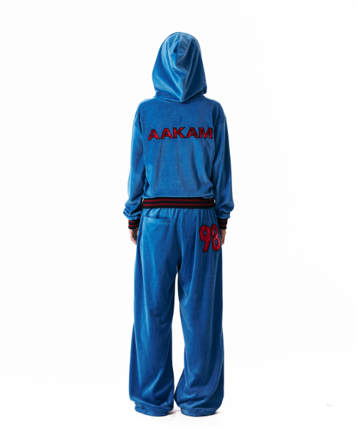 98 Patch Velour Pants (Blue)