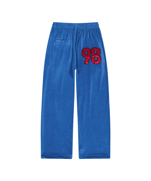 98 Patch Velour Pants (Blue)
