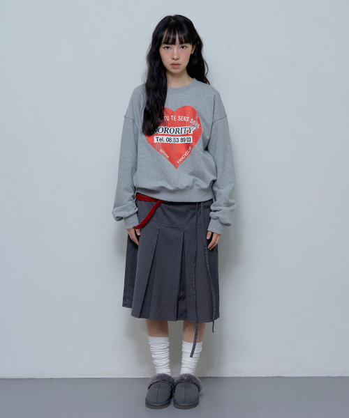 CRIMSON HEART SWEATSHIRT (MELANGE GRAY)_F24ZB055