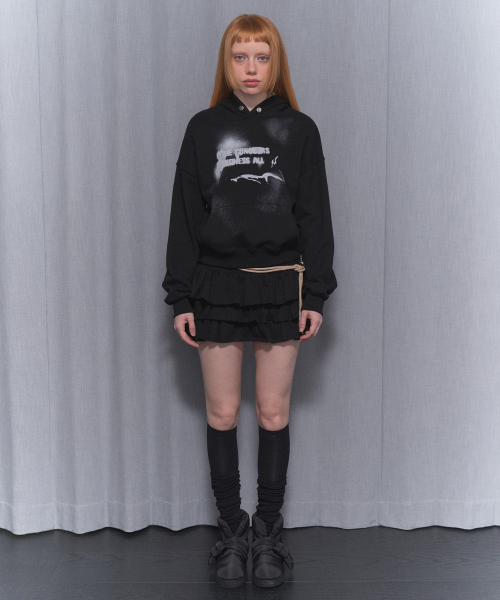SPRAY LIE DOWN HOODIE (BLACK)_F24ZB060