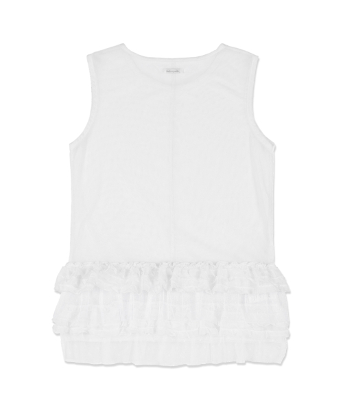 DOT LAYERED DRESS (WHITE)_F24ZD880